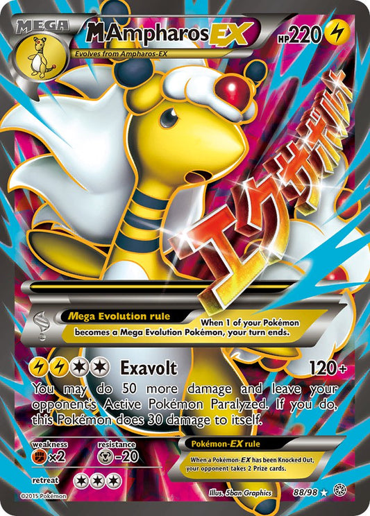 M | Ampharos | EX | XY | XY7-088 | Ultra | Rare | New | Mint
