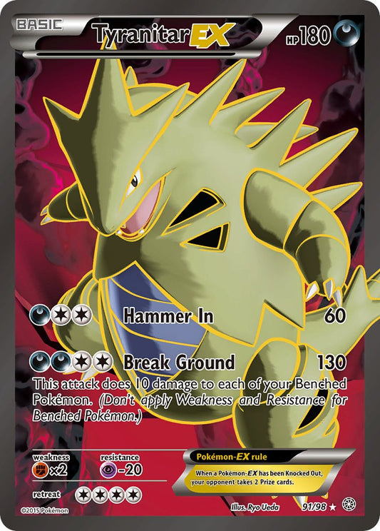 Tyranitar | EX | XY | XY7-091 | Ultra | Rare | New | Mint