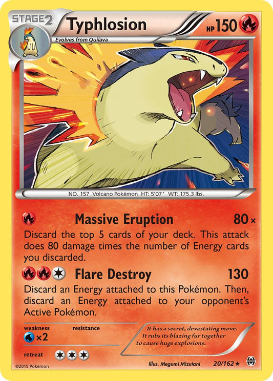 Typhlosion | BKT | XY | 20/162 | New Mint | Rare Holo