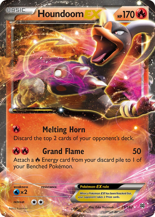 Houndoom EX | BKT | XY | 21/162 | New Mint | Rare Holo EX
