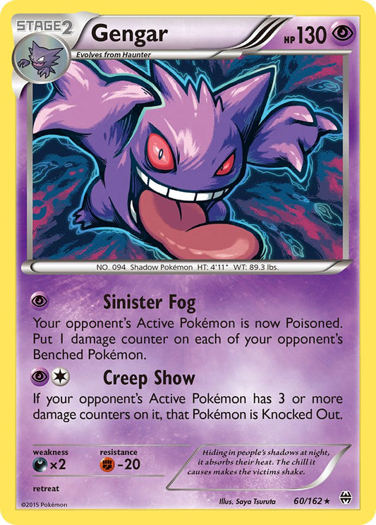 Gengar | BKT | XY | 60/162 | New Mint | Rare Holo
