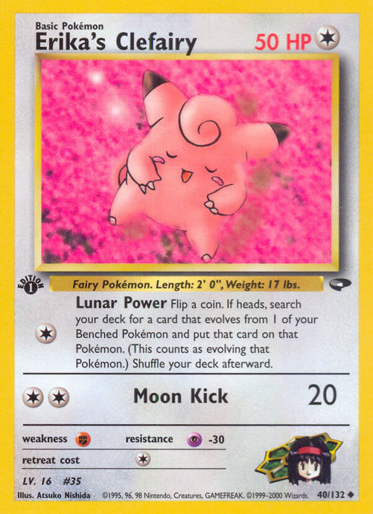 Erika’s Clefairy | Gym Challenge | Gym | 40/132 | New Mint | Uncommon
