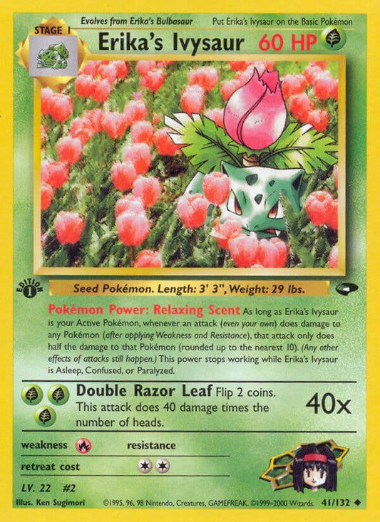Erika’s Ivysaur | Gym Challenge | Gym | 41/132 | New Mint | Uncommon