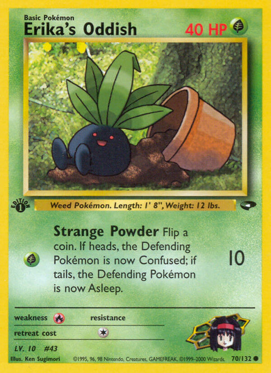 Erika’s Oddish | Gym Challenge | Gym | 70/132 | New Mint | Common