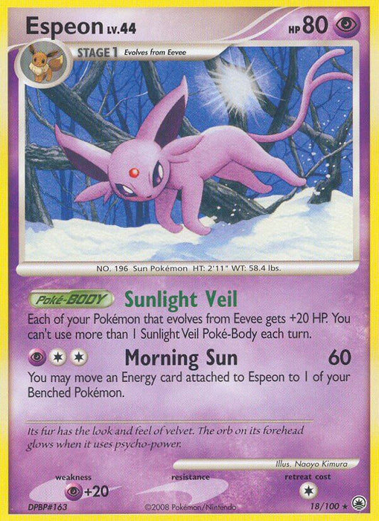 Espeon | Majestic Dawn | Diamond & Pearl | 18/100 | New Mint | Rare