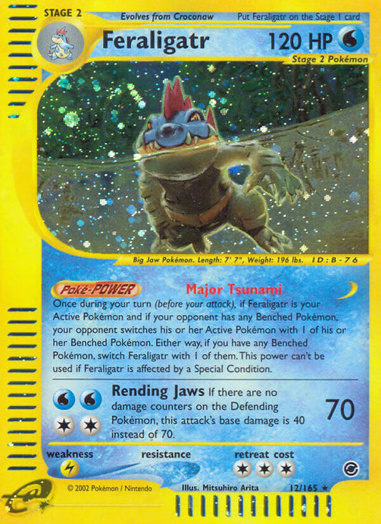 Feraligatr | Expedition | E-Card | 12/165 | New Mint | Rare Holo
