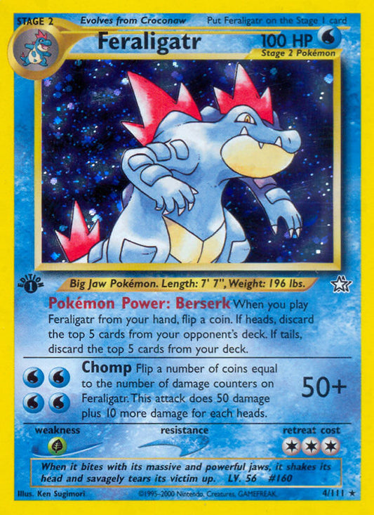 Feraligatr | Neo Genesis | Neo | 4/111 | New Mint | Rare Holo