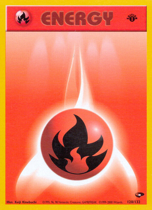 Fire Energy | Gym Challenge | Gym | 128/132 | New Mint | No Rarity