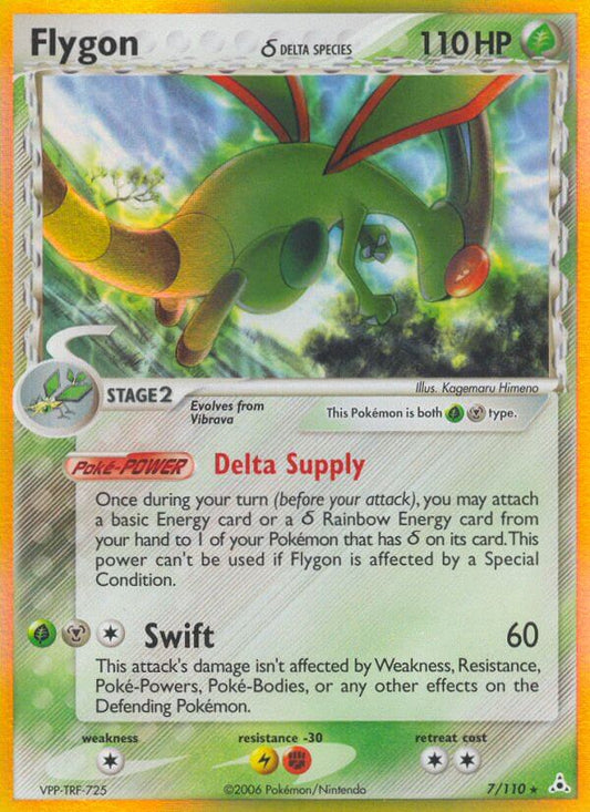 Flygon | Holon Phantoms | EX | 7/110 | New Mint | Rare Holo