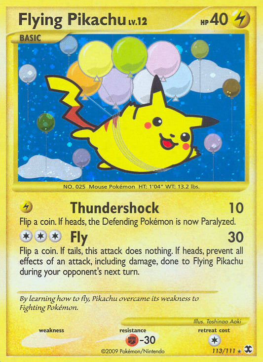 Flying Pikachu | Rising Rivals | Platinum | 113/111 | New Mint | Rare Secret