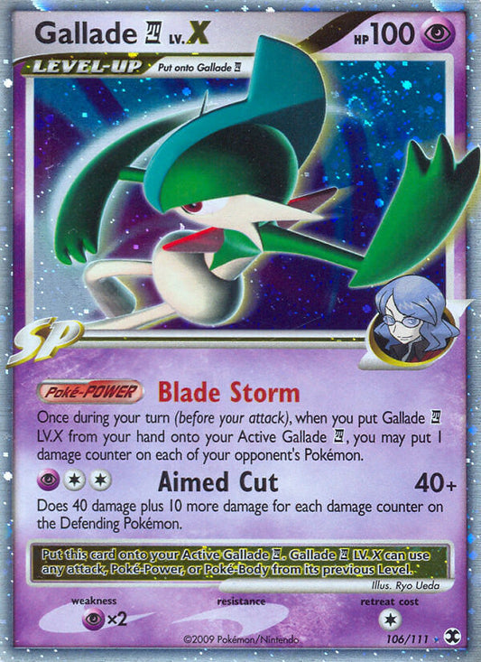 Gallade E4 LV.X | Rising Rivals | Platinum | 106/111 | New Mint | Rare Holo LV.X