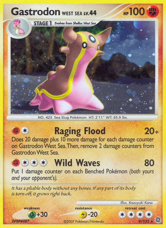 Gastrodon West Sea | Secret Wonders | Diamond & Pearl | 9/132 | New Mint | Rare Holo