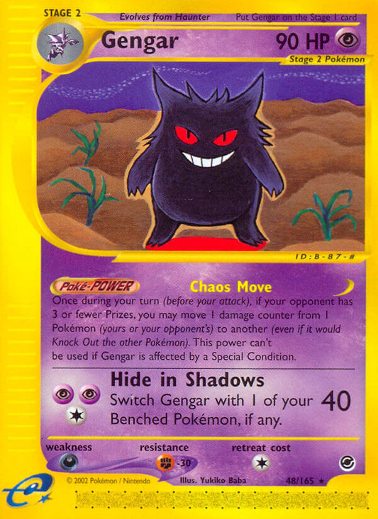 Gengar | Expedition | E-Card | 48/165 | New Mint | Rare