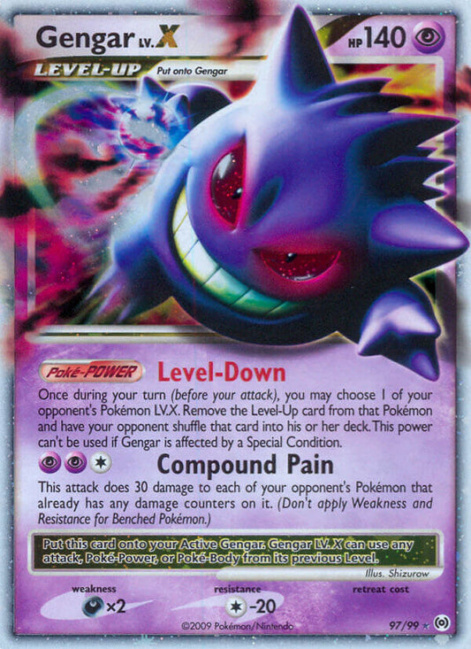 Gengar LV.X | Arceus | Platinum | 97/99 | New Mint | Rare Holo LV.X