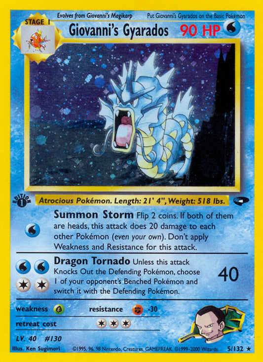 Giovanni’s Gyarados | Gym Challenge | Gym | 5/132 | New Mint | Rare Holo