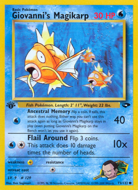 Giovanni’s Magikarp | Gym Challenge | Gym | 73/132 | New Mint | Common