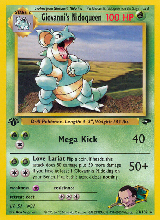 Giovanni’s Nidoqueen | Gym Challenge | Gym | 23/132 | New Mint | Rare