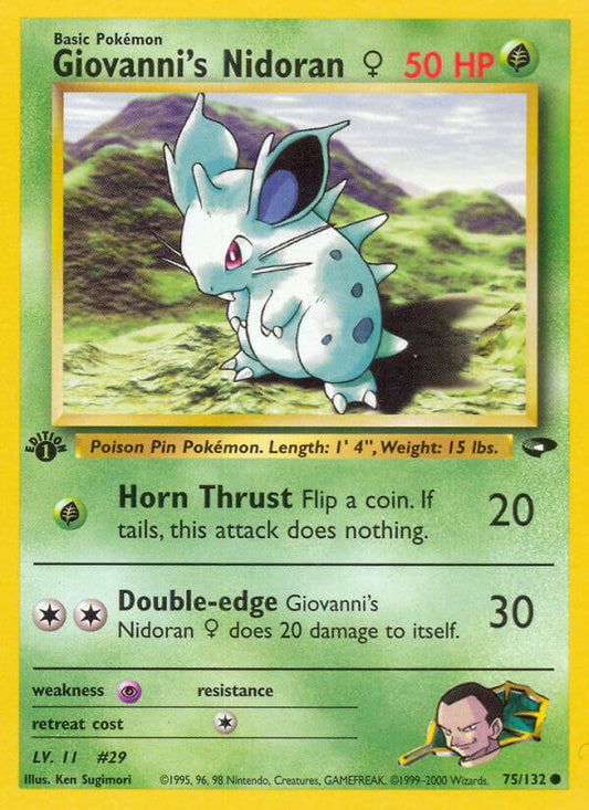 Giovanni’s Nidoran Female | Gym Challenge | Gym | 75/132 | New Mint | Common
