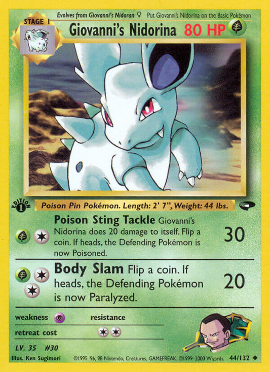 Giovanni’s Nidorina | Gym Challenge | Gym | 44/132 | New Mint | Uncommon