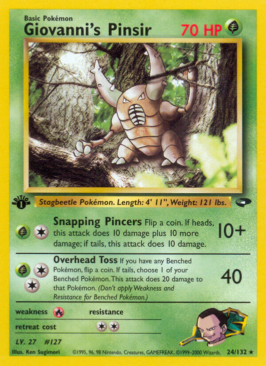 Giovanni’s Pinsir | Gym Challenge | Gym | 24/132 | New Mint | Rare