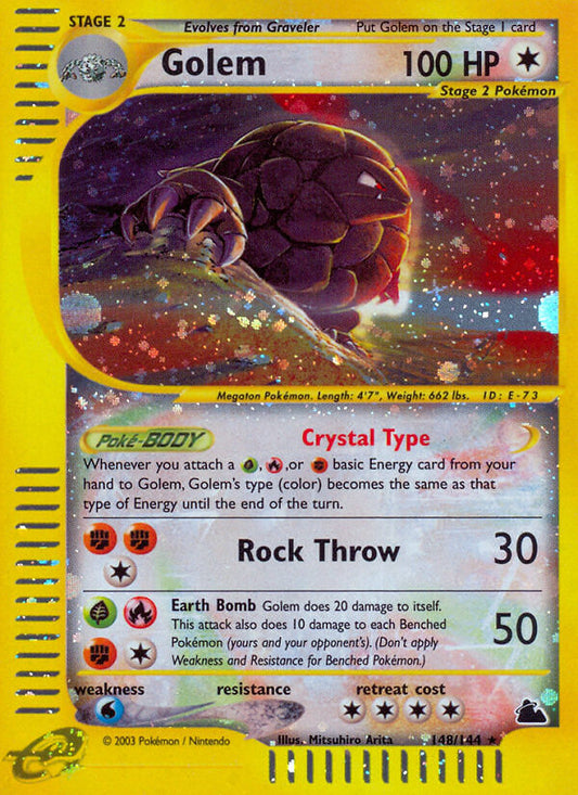 Golem | Skyridge | E-Card | 148/144 | New Mint | Rare Secret