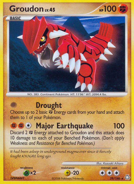 Groudon | Legends Awakened | Diamond & Pearl | 29/146 | New Mint | Rare