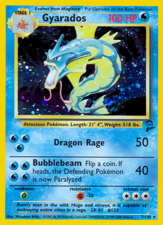 Gyarados | Base Set 2 | Classic | 7/130 | New Mint | Rare Holo