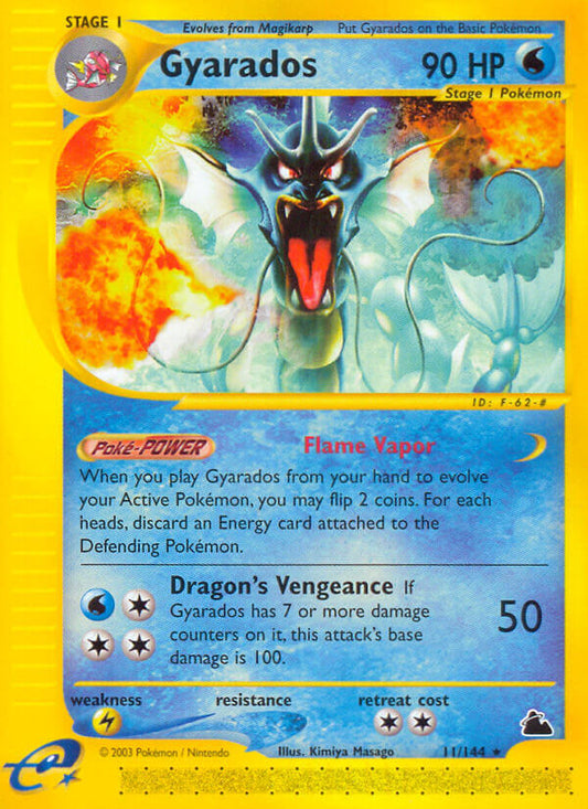 Gyarados | Skyridge | E-Card | 11/144 | New Mint | Rare