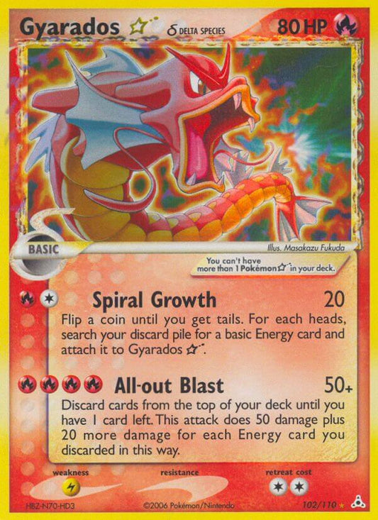 Gyarados Star | Holon Phantoms | EX | 102/110 | New Mint | Rare Holo Star