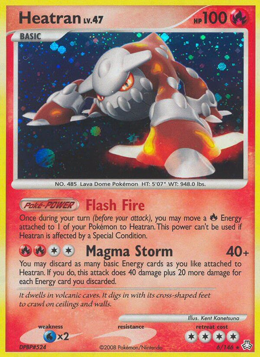 Heatran | Legends Awakened | Diamond & Pearl | 6/146 | New Mint | Rare Holo