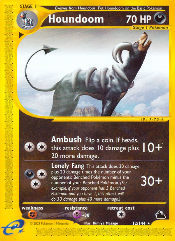 Houndoom | Skyridge | E-Card | 12/144 | New Mint | Rare