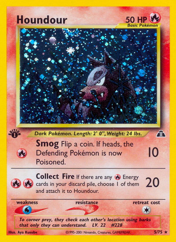 Houndour | Neo Discovery | Neo | 5/75 | New Mint | Rare Holo