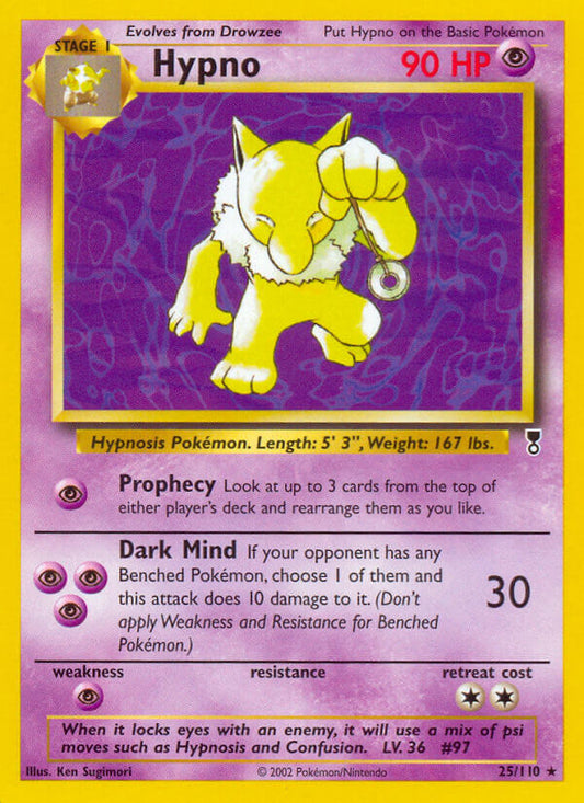 Hypno | Legendary Collection | Other | 25/110 | New Mint | Rare