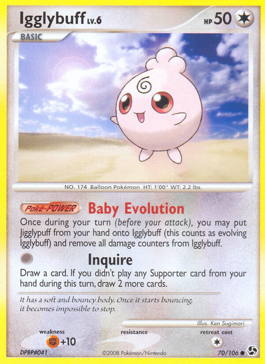 Igglybuff | Great Encounters | Diamond & Pearl | 70/106 | New Mint | Common