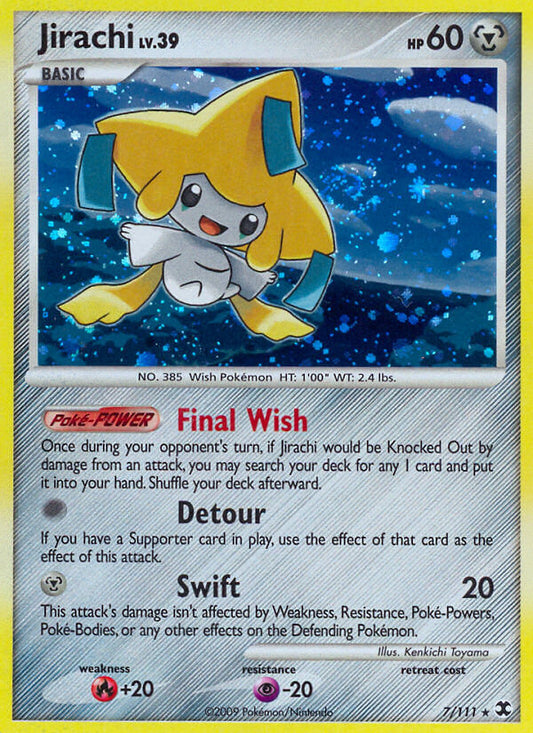 Jirachi | Rising Rivals | Platinum | 7/111 | New Mint | Rare Holo