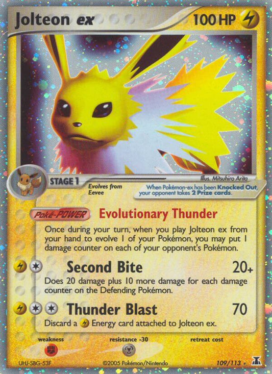 Jolteon ex | Delta Species | EX | 109/113 | New Mint | Rare Holo ex