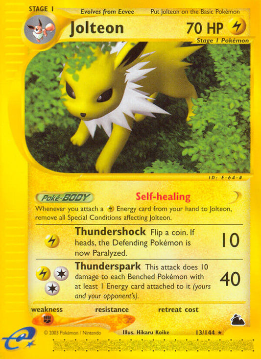 Jolteon | Skyridge | E-Card | 13/144 | New Mint | Rare