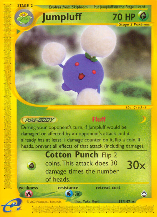 Jumpluff | Aquapolis | E-Card | 17/147 | New Mint | Rare