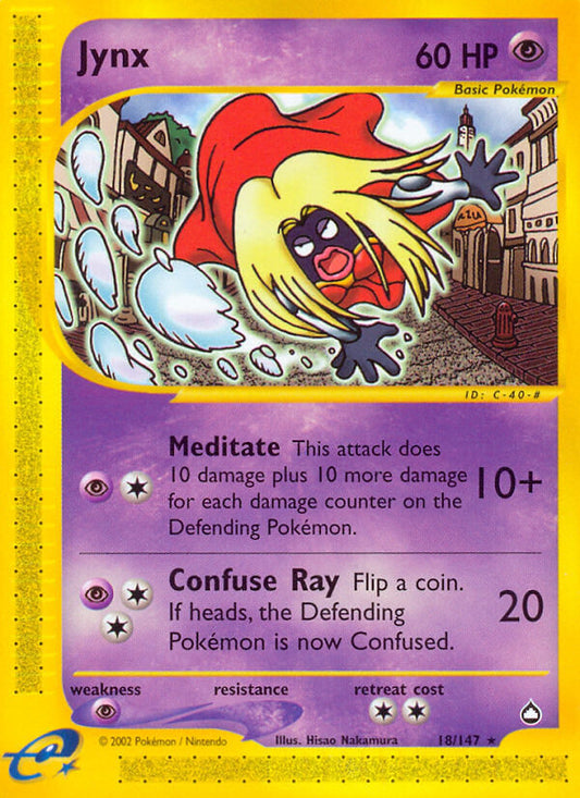 Jynx | Aquapolis | E-Card | 18/147 | New Mint | Rare