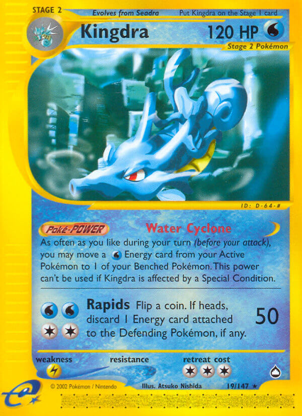 Kingdra | Aquapolis | E-Card | 19/147 | New Mint | Rare