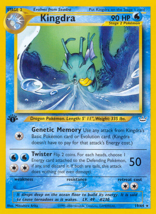 Kingdra | Neo Revelation | Neo | 19/64 | New Mint | Rare