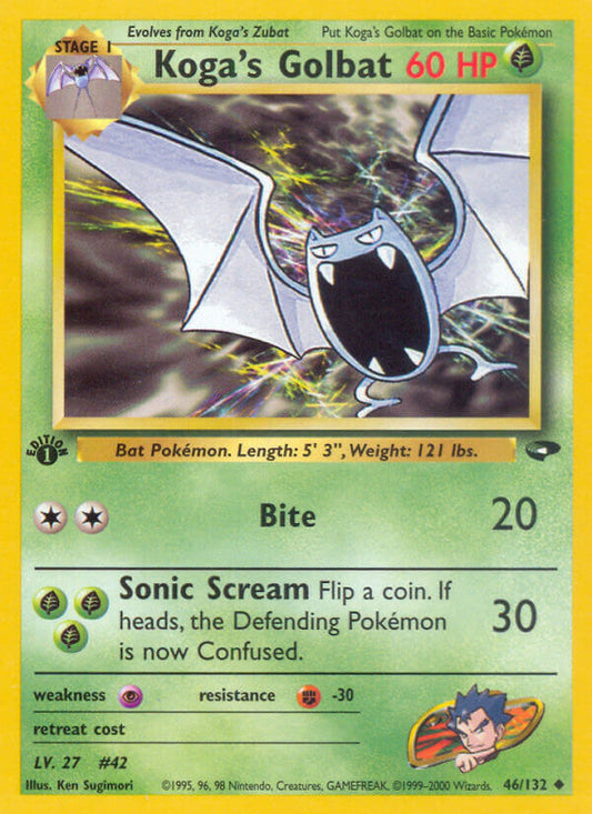 Koga’s Golbat | Gym Challenge | Gym | 46/132 | New Mint | Uncommon