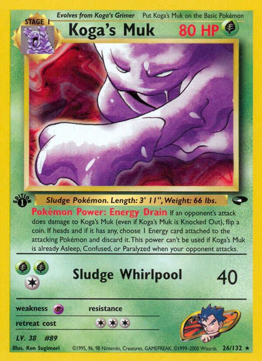 Koga’s Muk | Gym Challenge | Gym | 26/132 | New Mint | Rare