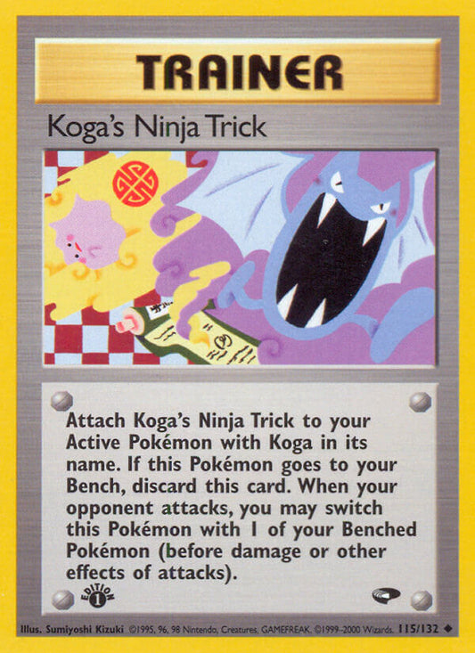 Koga’s Ninja Trick | Gym Challenge | Gym | 115/132 | New Mint | Uncommon