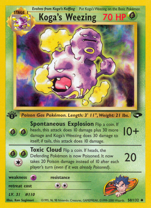 Koga’s Weezing | Gym Challenge | Gym | 50/132 | New Mint | Uncommon