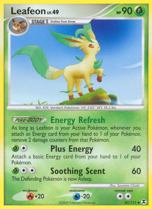 Leafeon | Rising Rivals | Platinum | 45/111 | New Mint | Uncommon
