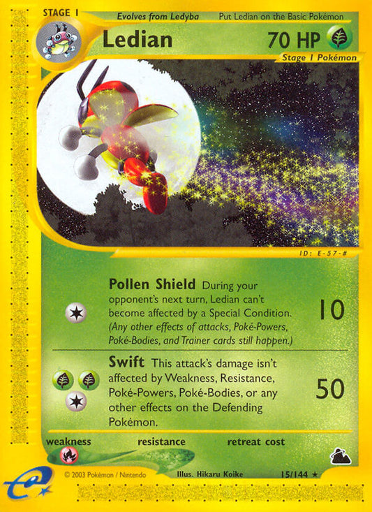 Ledian | Skyridge | E-Card | 15/144 | New Mint | Rare