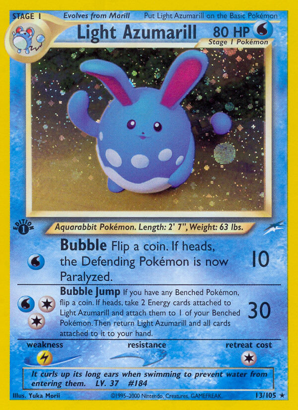 Light Azumarill | Neo Destiny | Neo | 13/105 | New Mint | Rare Holo