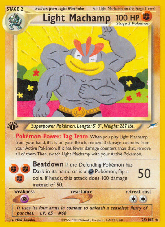 Light Machamp | Neo Destiny | Neo | 25/105 | New Mint | Rare