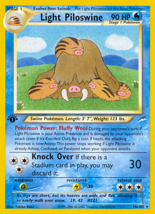 Light Piloswine | Neo Destiny | Neo | 26/105 | New Mint | Rare
